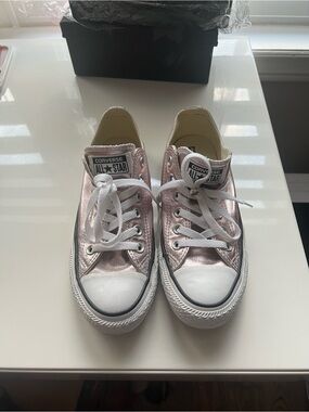 Converse Kids Rose Gold Low Top Sneakers